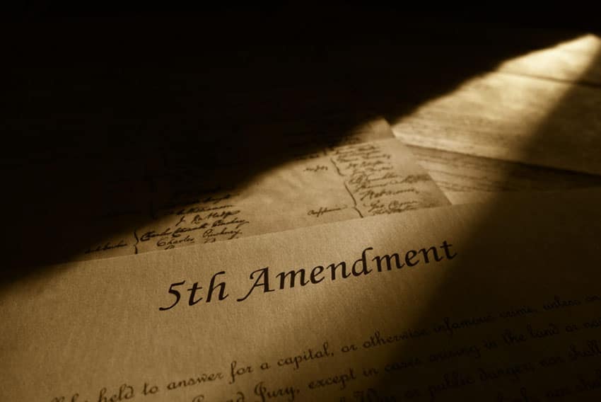 5th Amendment document