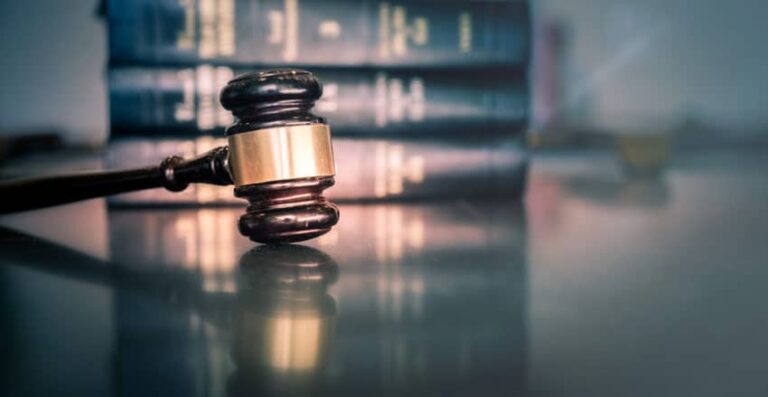 Gavel next to DWI law books